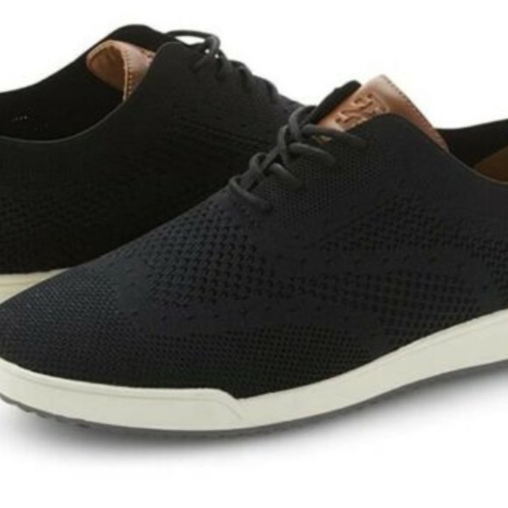 NEW Izod Men's Breeze Shoes  in black LACE UP COMFORT OXFORD MESH SNEAKER NIB - Picture 4 of 4